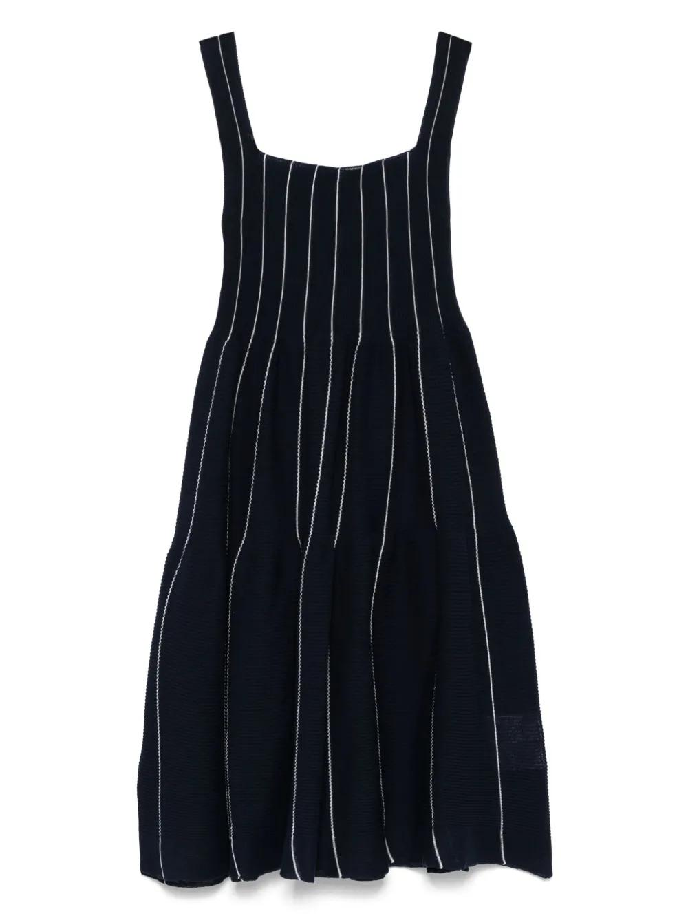 CFCL CASCADES DRESS 1（BLACK） TC CASCADES SLEEVELESS MINI DRESS