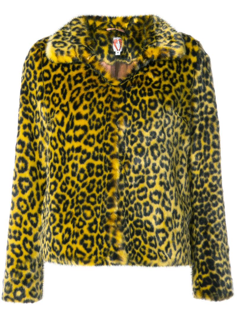yellow leopard jacket