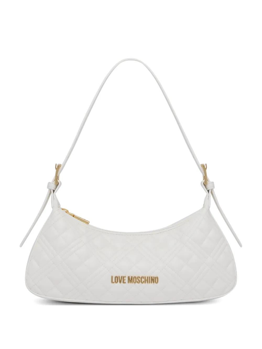 Sac à Main Moschino Baby Letters Bag En Cuir Rose - Taille Moyenne