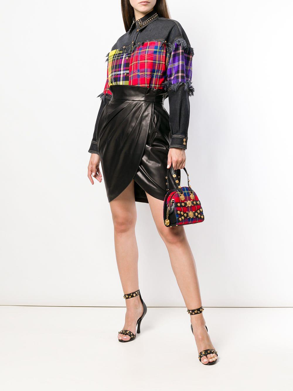 Versace En Lyst Coloris Main À Rouge Tartan Tribute Sac Mini fpCqw4Z