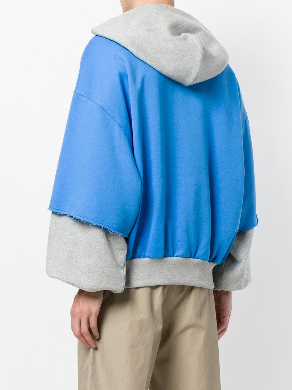 gosha rubchinskiy layered moletom com capuz