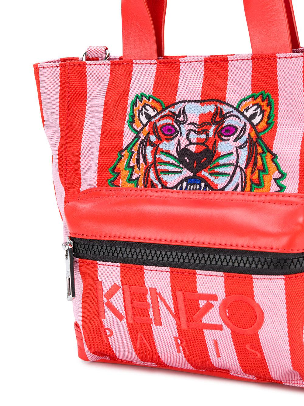 KENZO Striped Tiger Tote Bag in Yellow & Orange (Red) Lyst