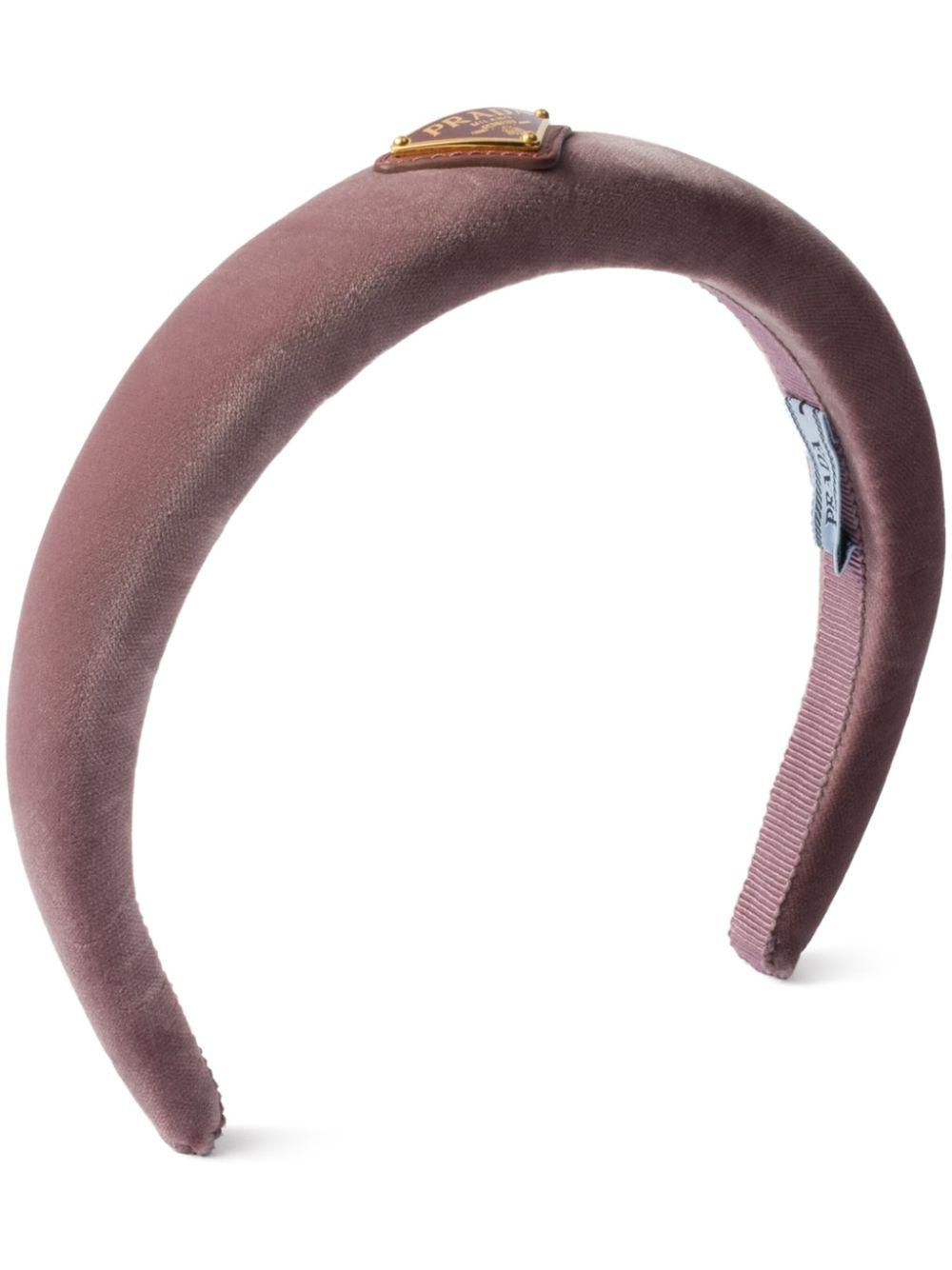 Prada Velvet Headband in White Lyst UK