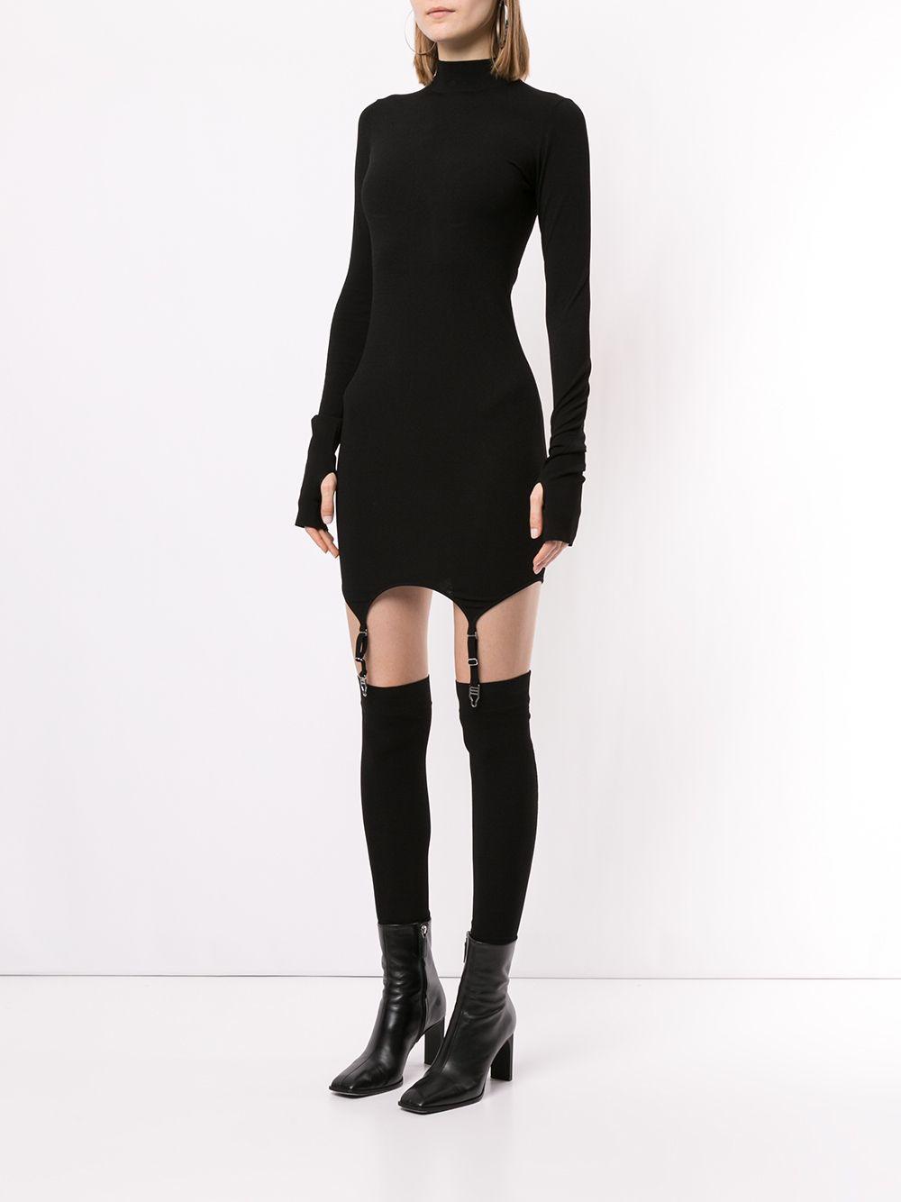 Long Sleeve Garter Mini Dress 