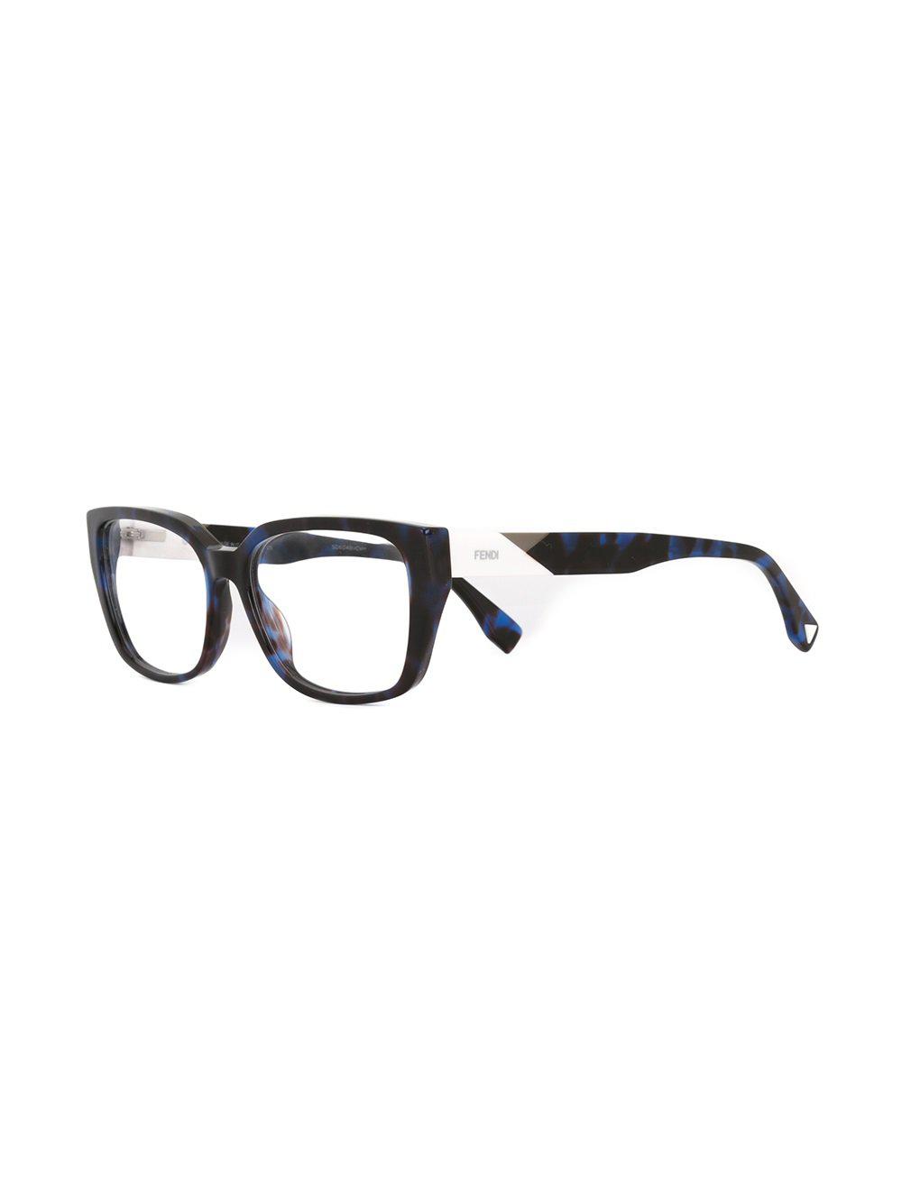 Blue Monture Coloris De Fendi Lunettes Vue À En Rectangulaire cRSqjAL354