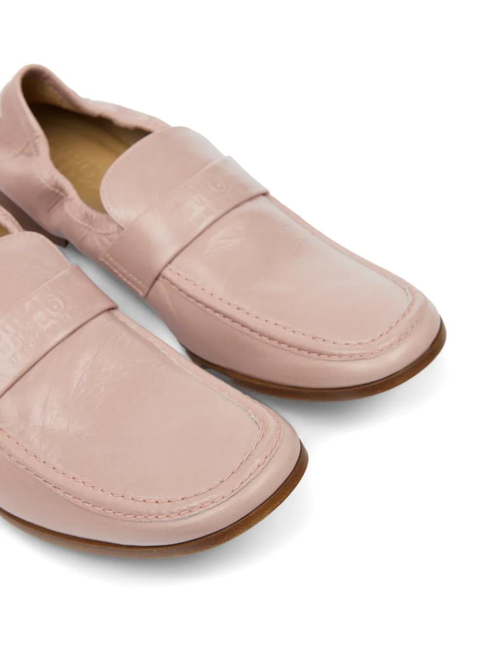 MM6 by Maison Margiela レザーフラットシューズ ピンク | Lyst