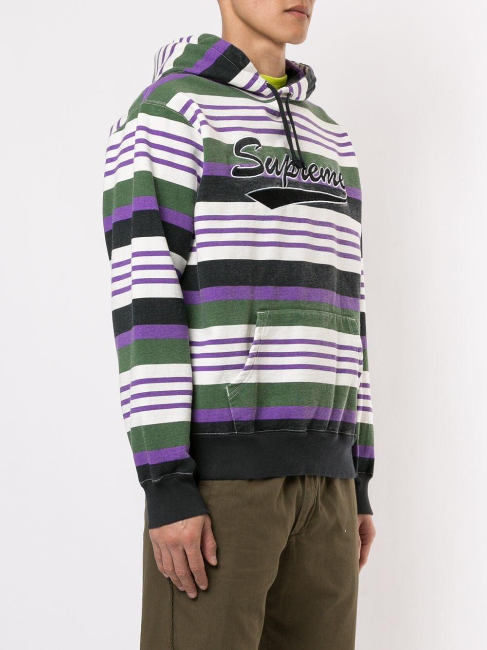 Supreme Cotton Stripe Hooded Sweatshirt 