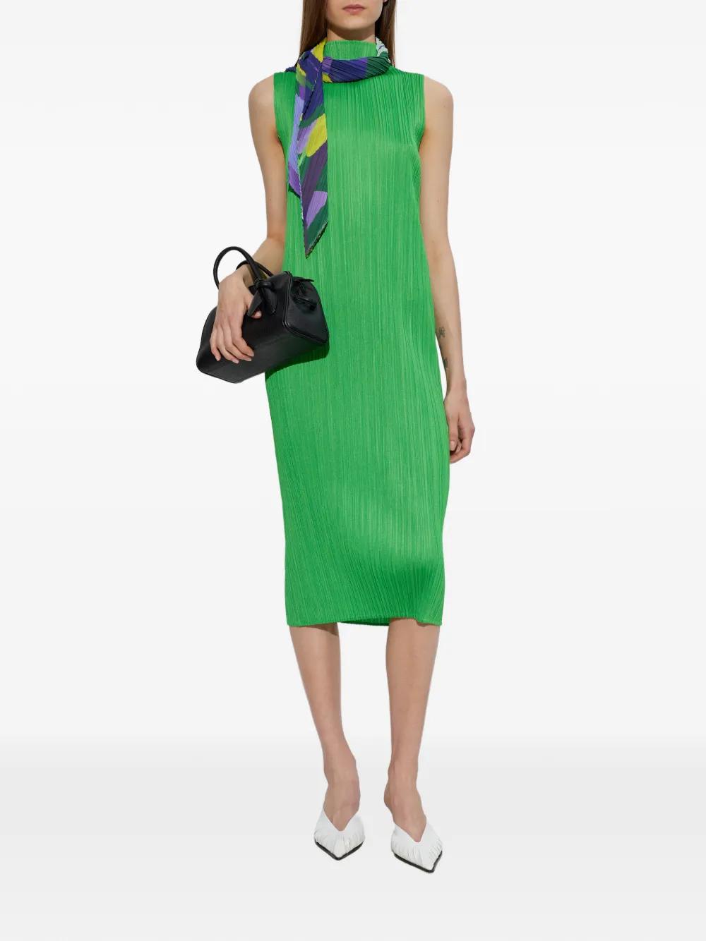 issey miyake dress pleats Please Basics Maxi - Grey this funnel Pleats Please Issey Miyake Sheath