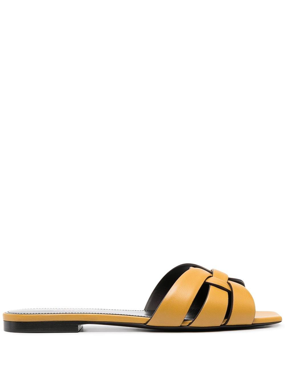 Saint Laurent Leather Tribute Flat 