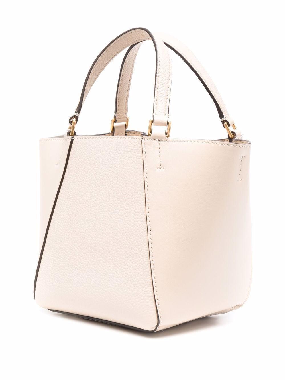 Tory Burch Leather Mini Mcgraw Dragonfly Tote Bag in Natural | Lyst
