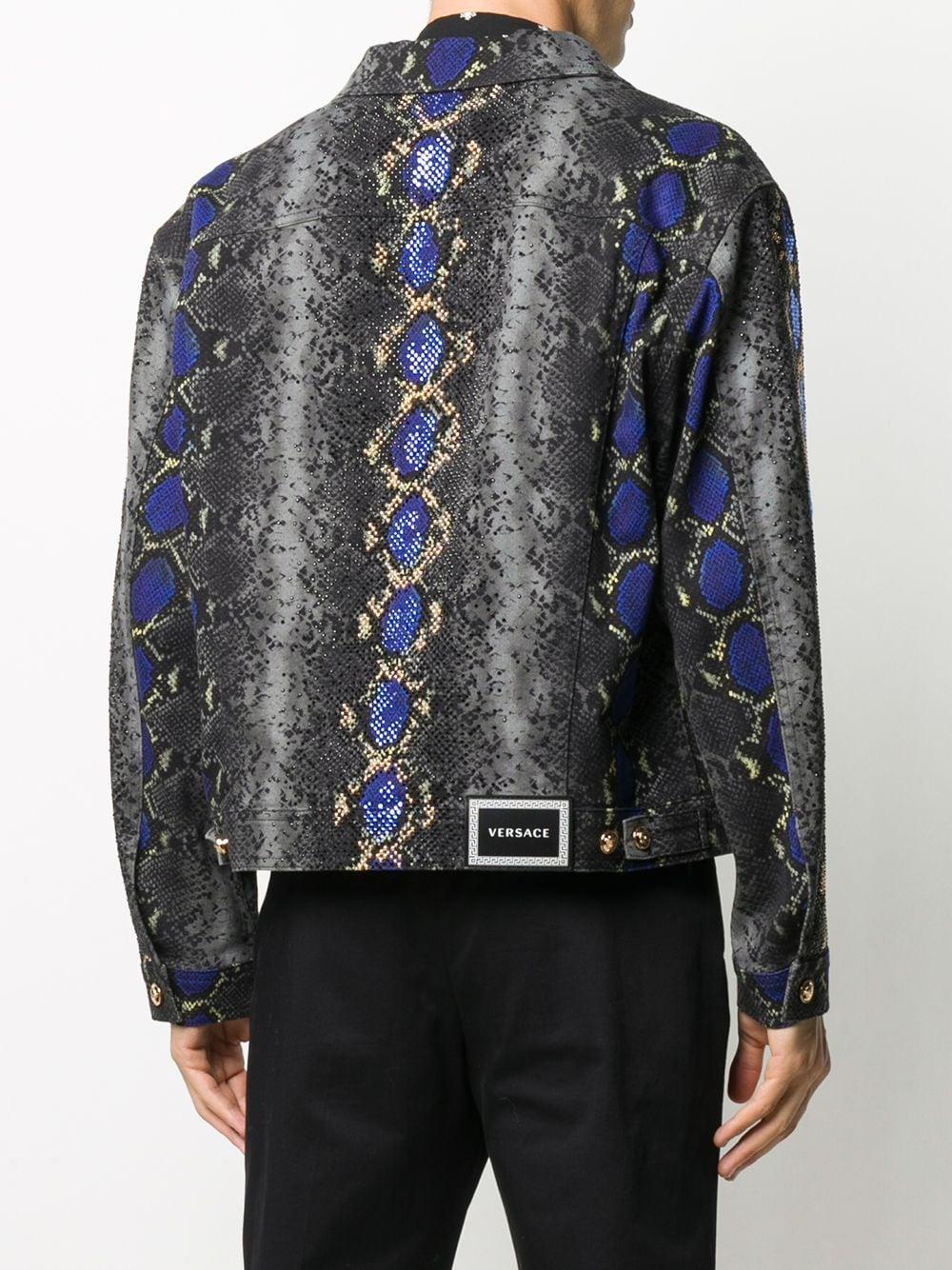 snakeskin denim jacket