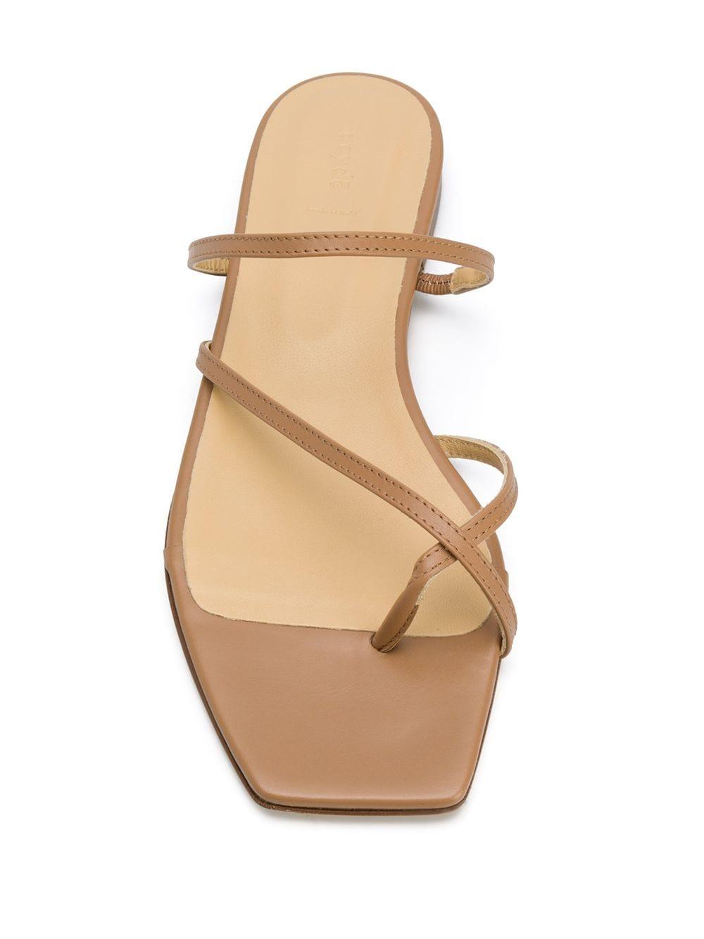 Aeyde Leather Marina Strappy Sandals in Natural - Lyst