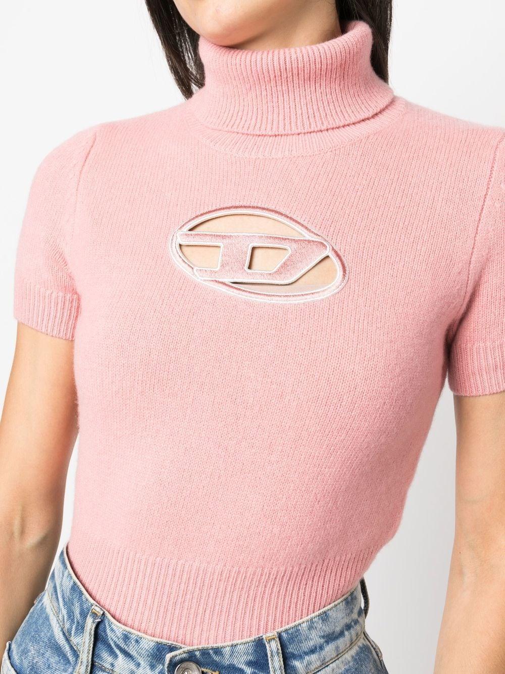 DIESEL M-argaret Logo-embroidered Sweater in Pink | Lyst