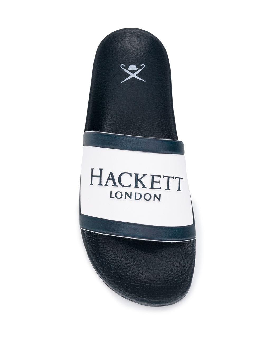 Hackett Branded Slides in Blue for Men - Lyst