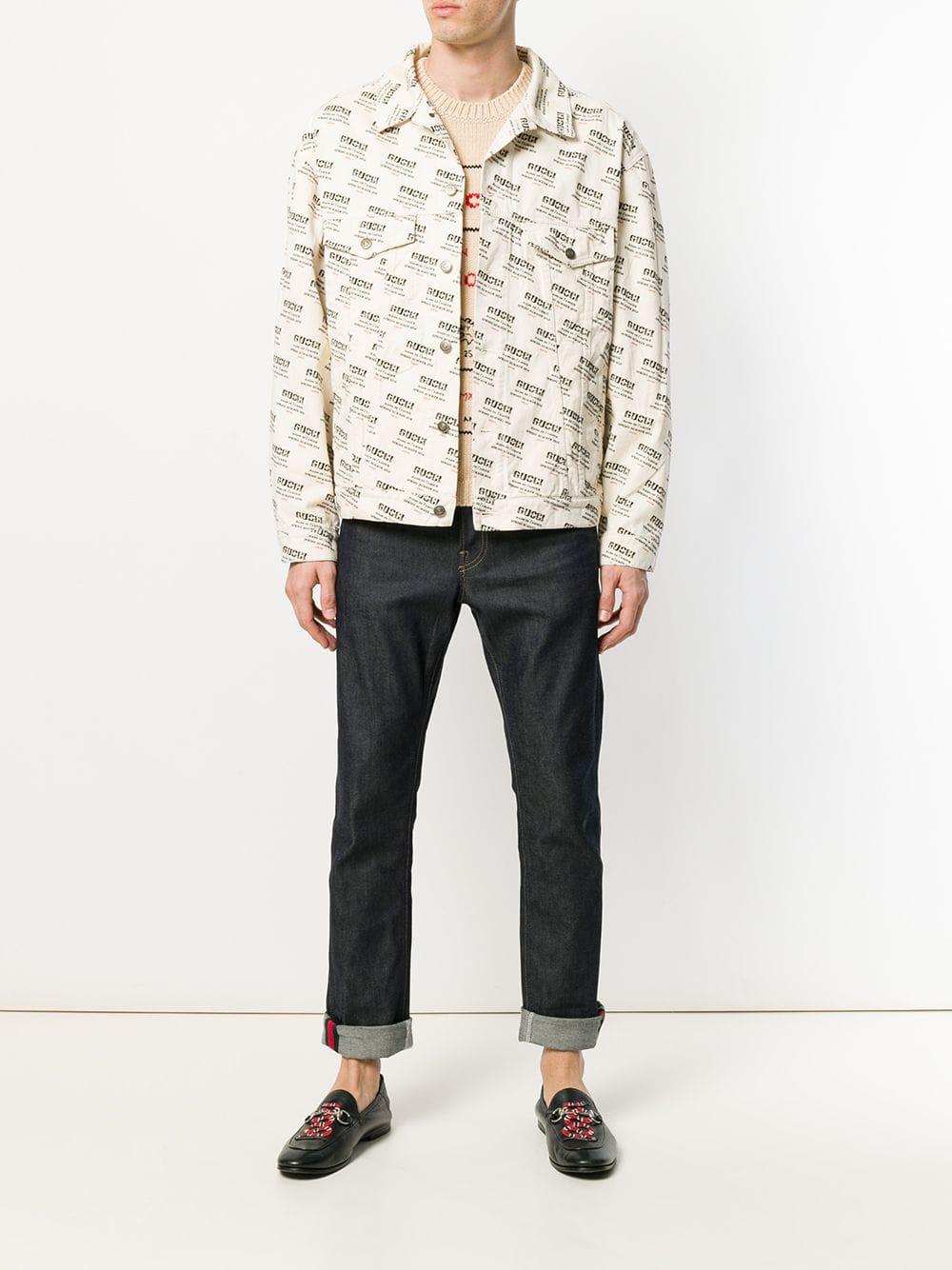 gucci stamp denim jacket