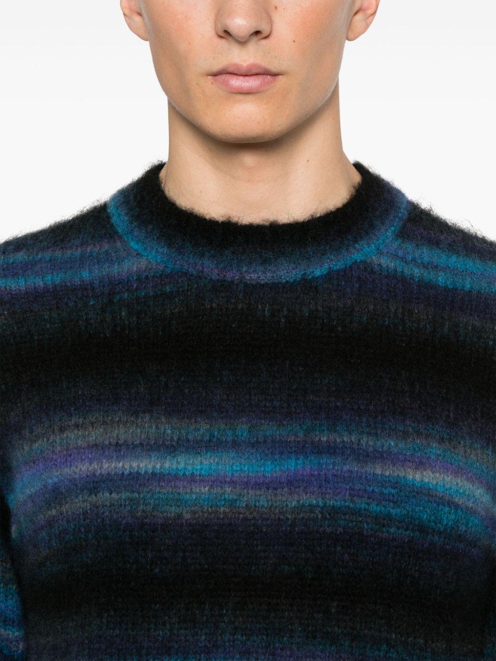 KENZO メンズ ブルー ストライプ プルオーバー セーター & ニット KENZO メンズ ブルー ストライプ プルオーバー セーター & ニット