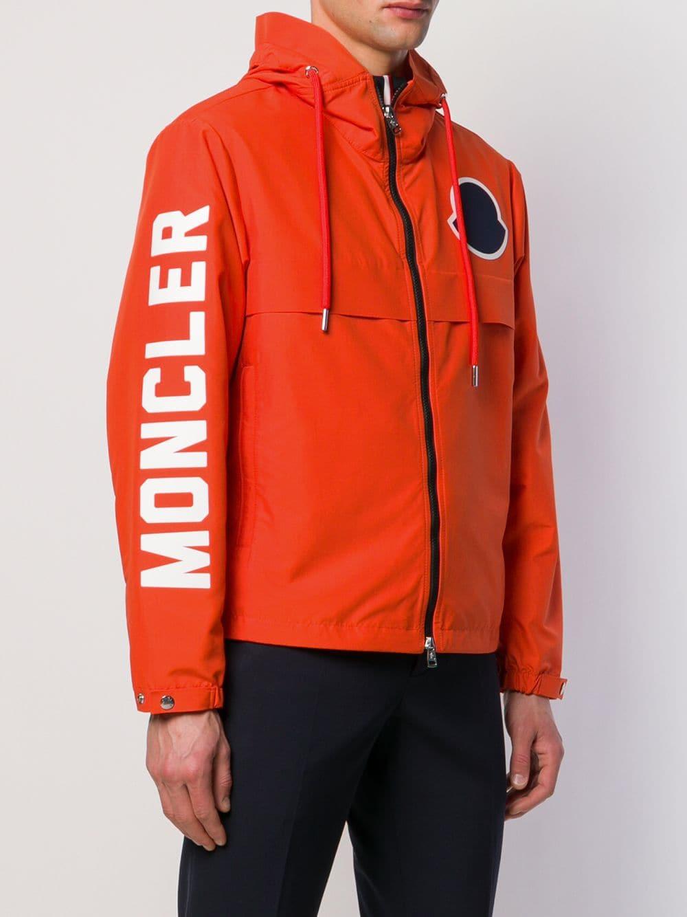 moncler orange windbreaker