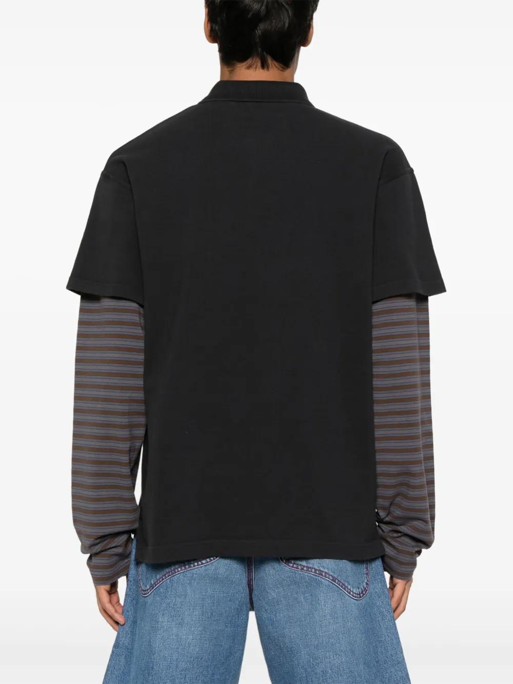 ERL ストライプスリーブ ポロシャツ M ERL ストライプスリーブ