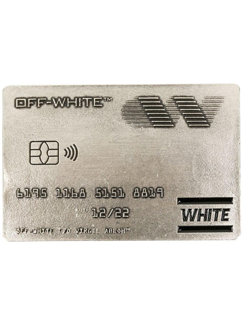 Off-White c/o Virgil Abloh Metallic Credit Card Motif - Lyst