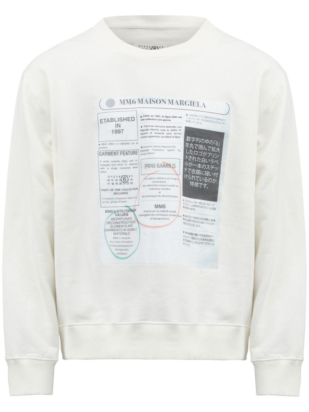 MM6 by Maison Martin Margiela メンズ ホワイト グラフィック 