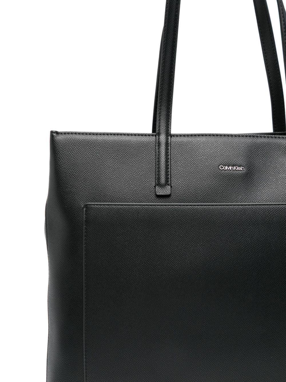 Calvin Klein Logo Charm Tote Bag in Black Lyst UK