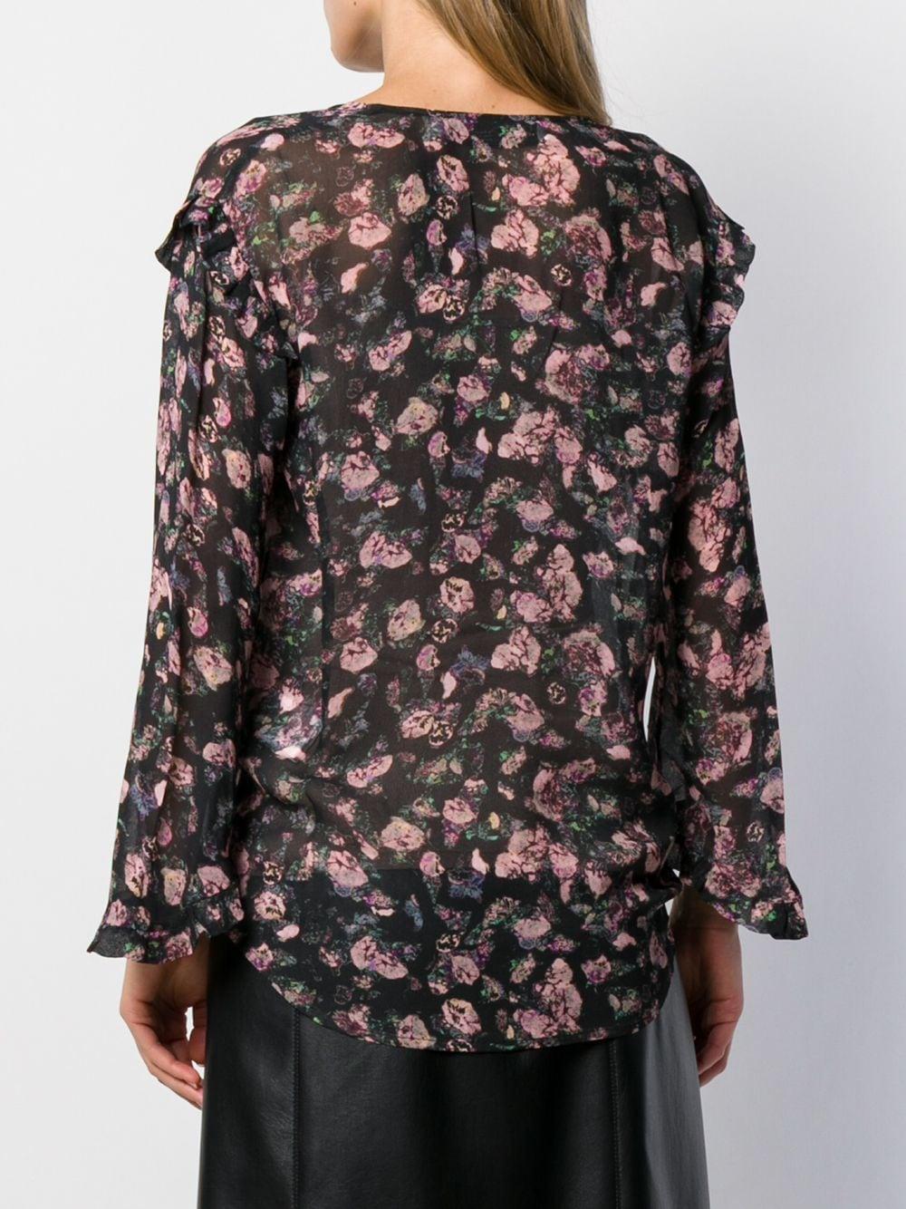 IRO Floral Print Blouse in Black - Lyst