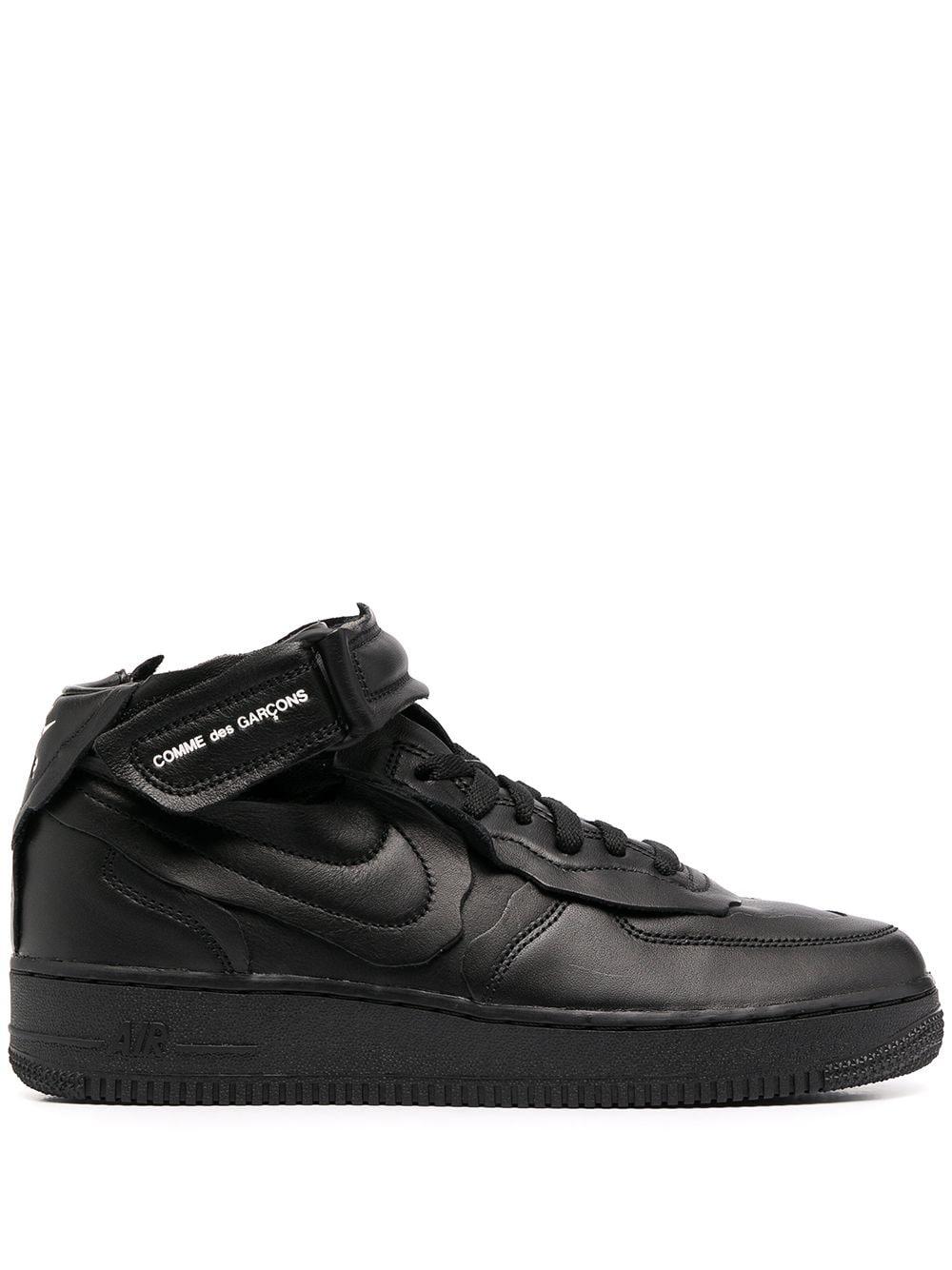 Nike Leder X Comme des Garçons 'Air Force 1 Mid' Sneakers in Schwarz -  Sparen Sie 46% - Lyst