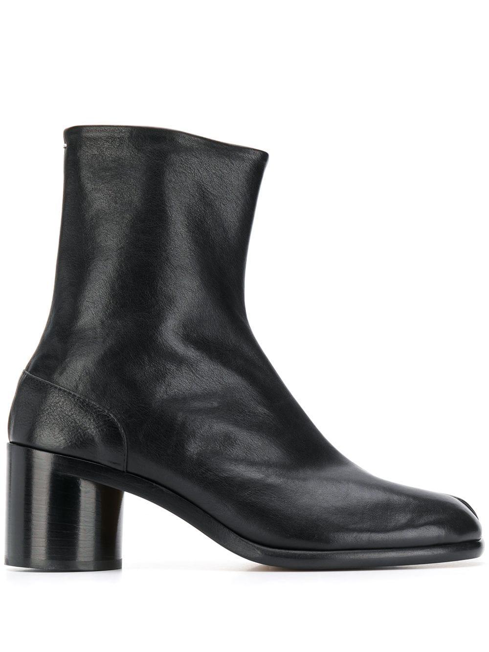 Maison Margiela Leather Tabi Boots in Black for Men - Save 26% - Lyst