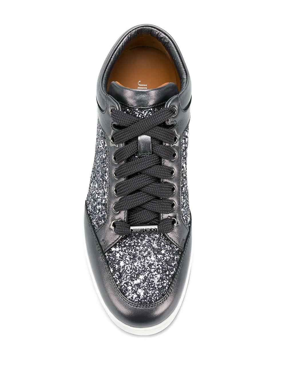 Jimmy Choo Leather Miami Sneakers in Metallic Lyst
