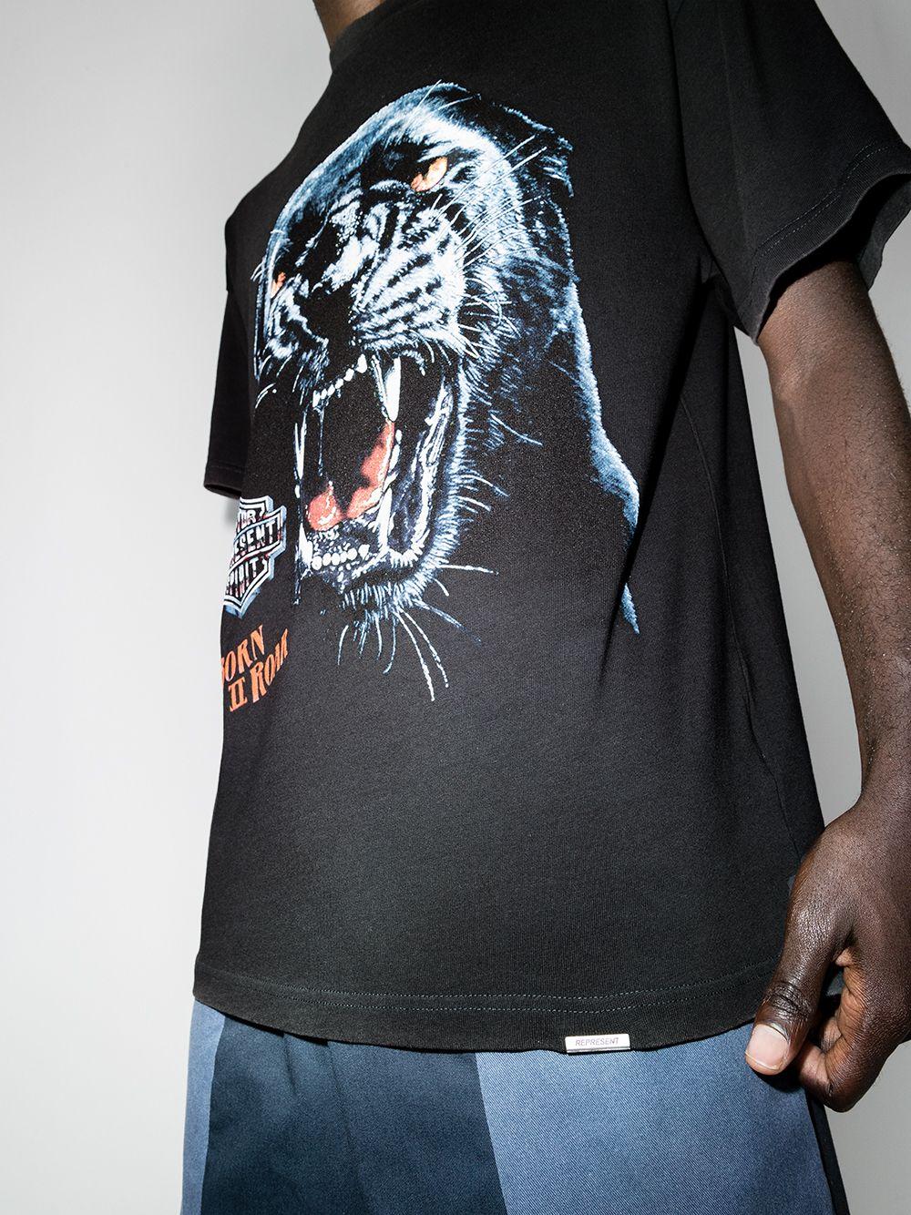 Represent Panther Print T-shirt in Black for Men | Lyst