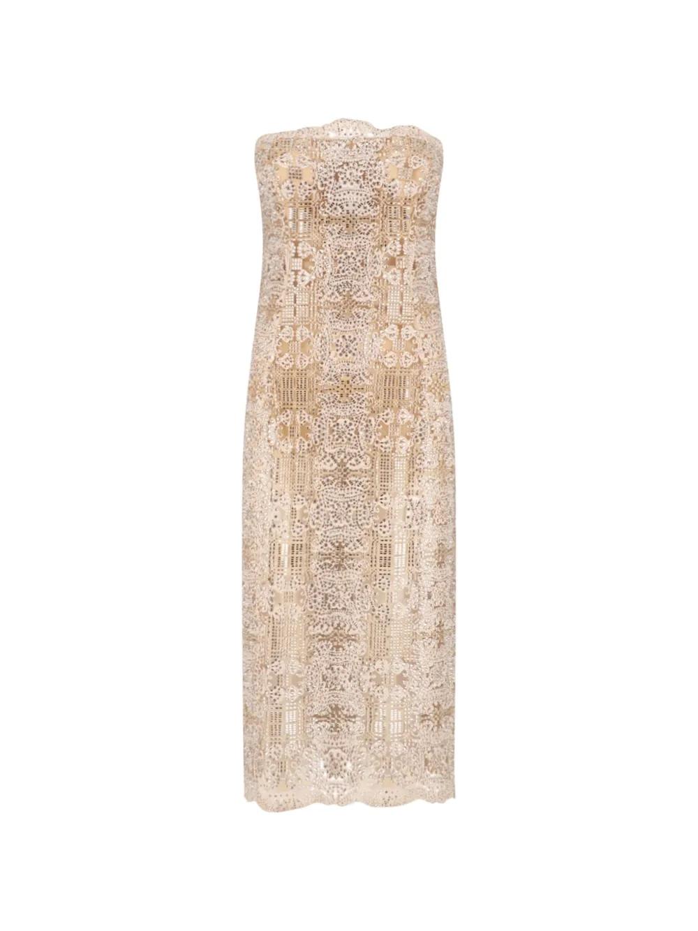 chinese dress ladies White Multi Floral Lace Mini Dress - All Dresses