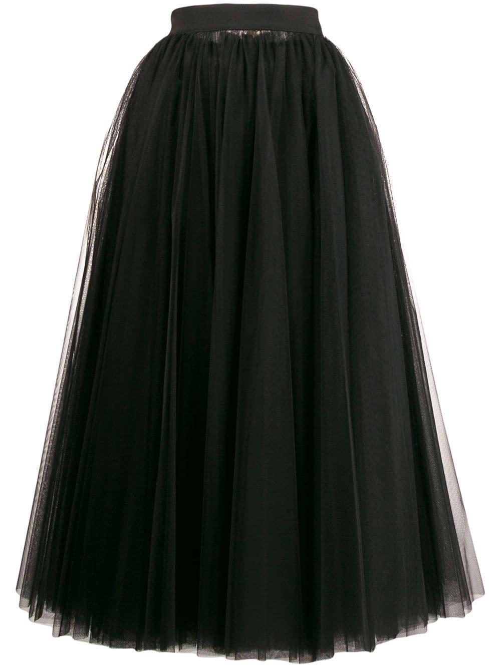 【送料&関税込】Dolce & Gabbana Tulle Sheer Midi Skirt Gathered tulle midi skirt in grey - Dolce Gabbana | Mytheresa