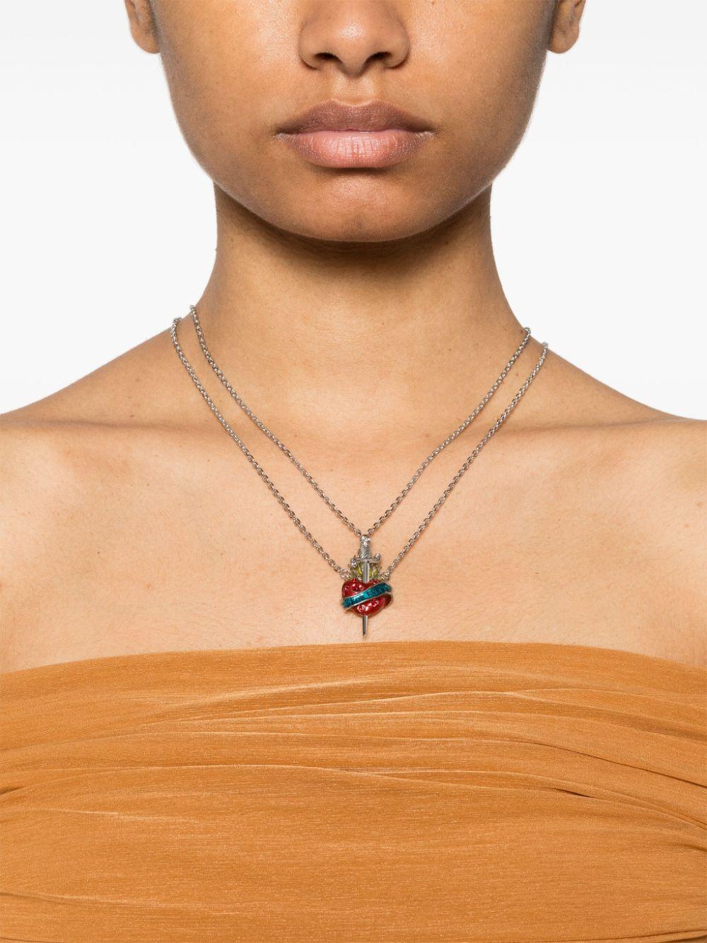 Jean Paul Gaultier The Heart Chain Necklace in Metallic | Lyst Jean Paul Gaultier The Heart Chain Necklace in Metallic | Lyst