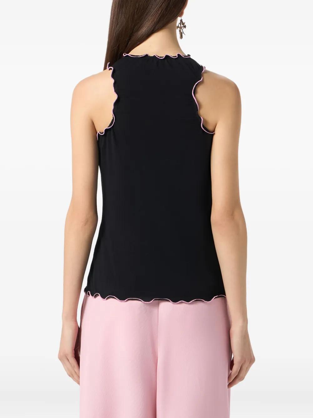 【ブルマリン】ブラックノースリーブトップス Blumarine ノースリーブ ニットトップ | ブラック | FARFETCH JP