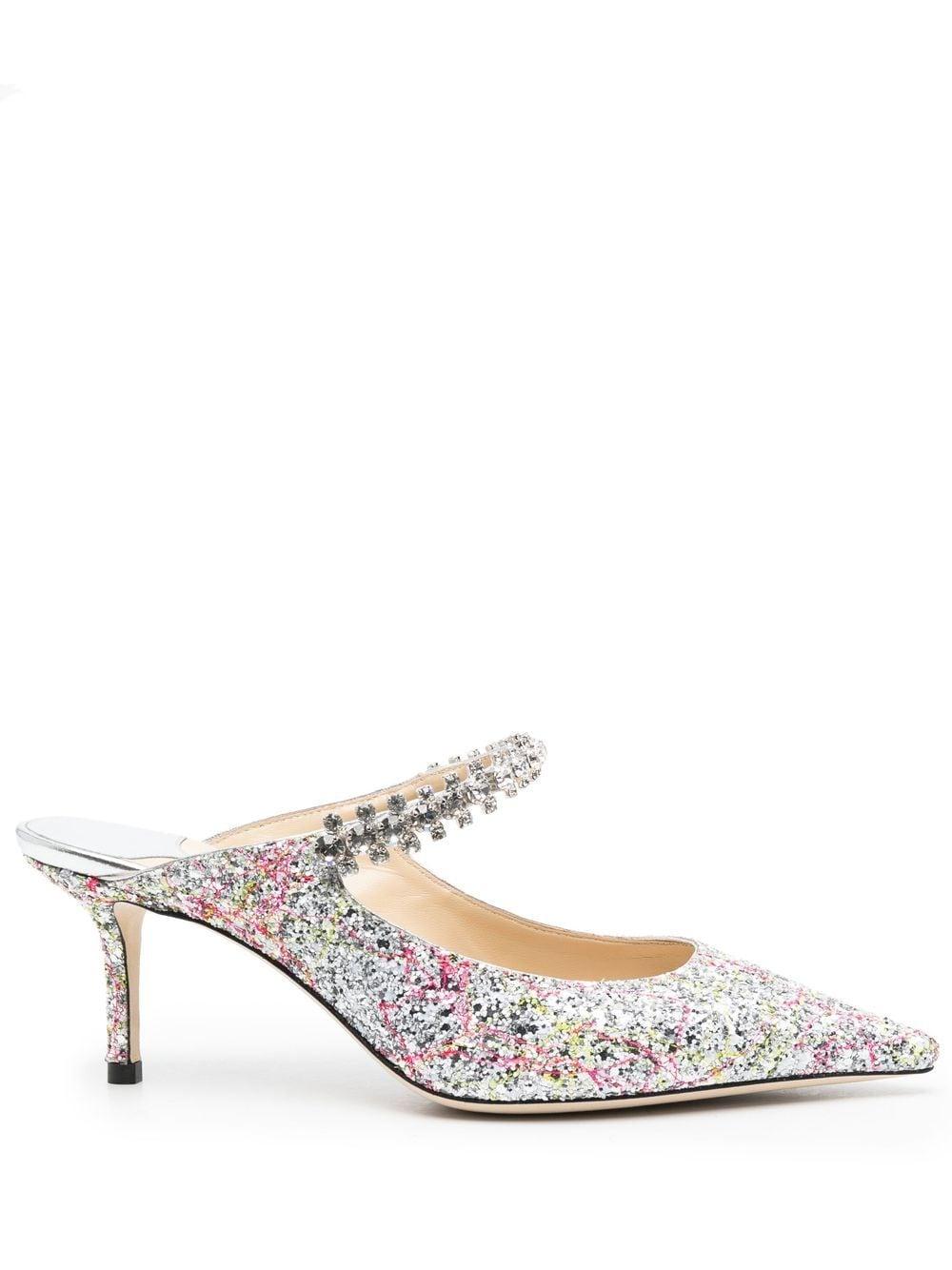 Jimmy Choo Bing Glittered Pumps in White Lyst