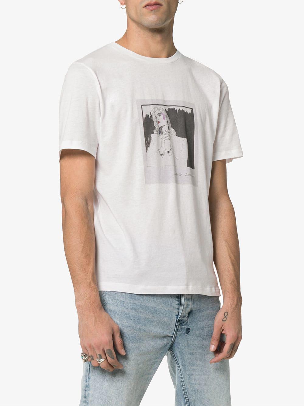 saint laurent lips t shirt
