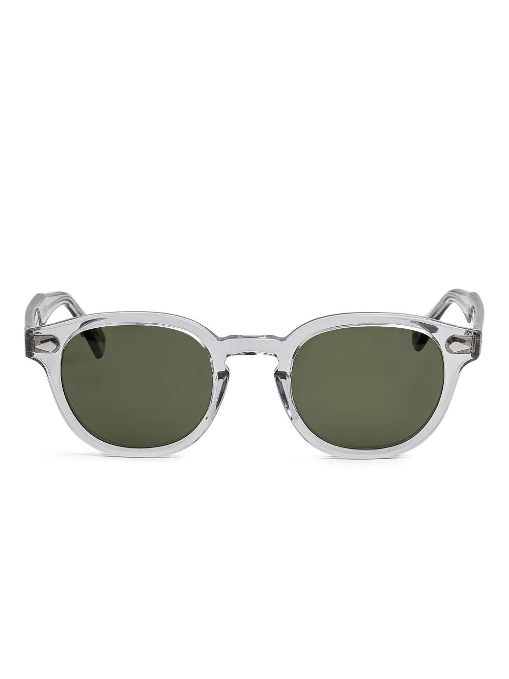 Lunettes De Soleil Style Moscot - Monture Noire Métal/Plastique - Verres Anti-Reflets - Neuf Avec Étiquettes