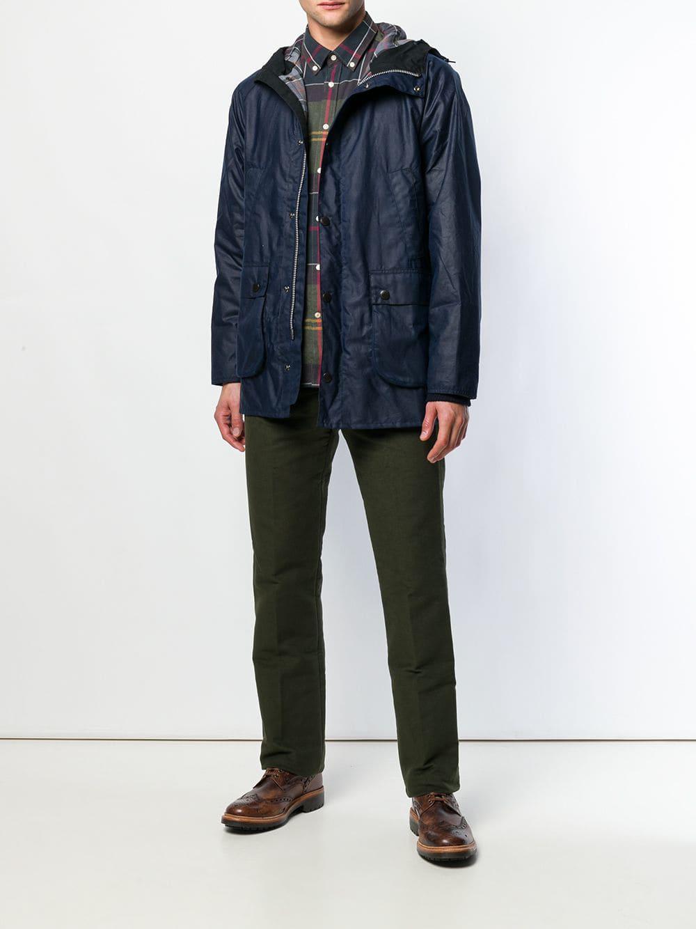 Barbour Cotton Traditional Fit Moleskin Trousers in Green for Men Lyst