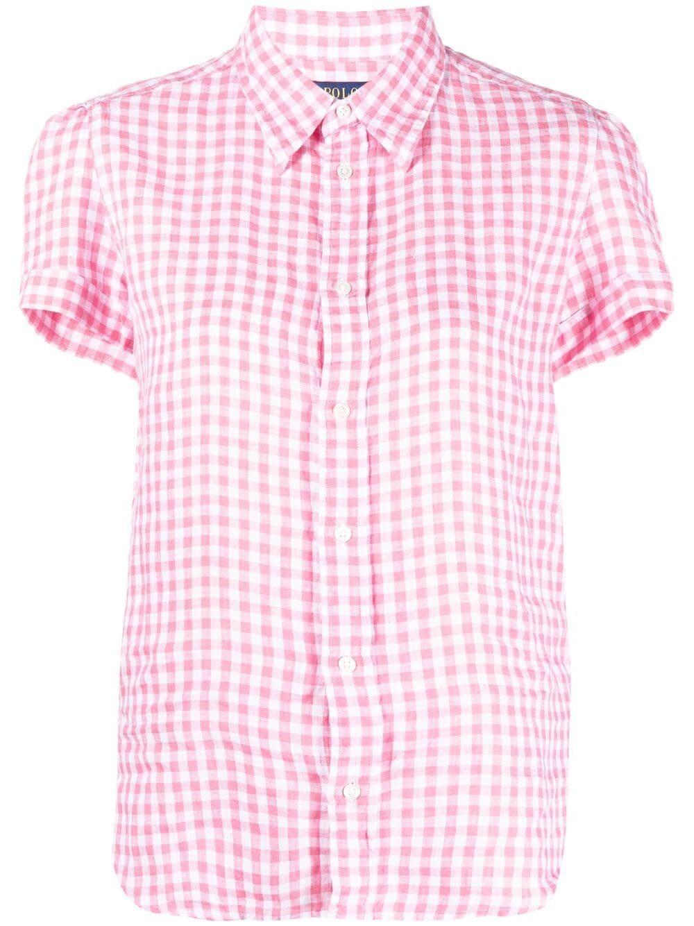 Polo Ralph Lauren Short-sleeve Gingham Shirt in Pink | Lyst