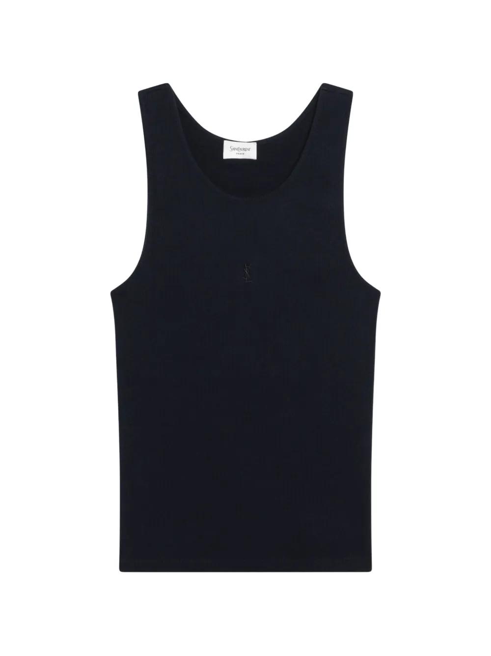 SAINT LAURENT アイボリー リブタンクトップ　送料込み Cassandre Tank Top in White | Saint Laurent | YSL EN-US