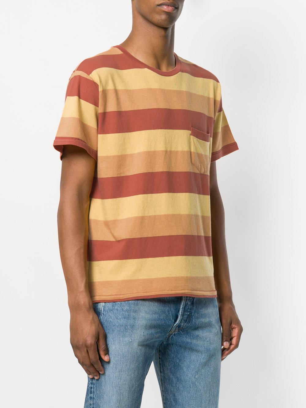 Levi's 1940s Striped Cotton-jersey T-shirt in Orange for Men | Lyst