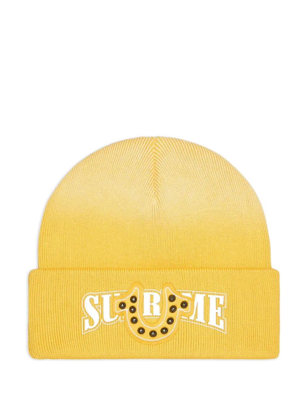 【即完売】SUPREME TRUE RELIGION ビーニー イエロー Supreme X True Religion Logo-Patch Beanie Hat in Yellow for Men | Lyst