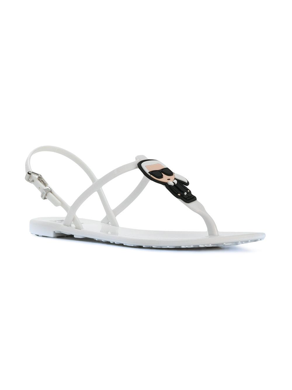 Cat And Lyst Jelly Lagerfeld White Rubber In Karl Sandals IwXUXqRx