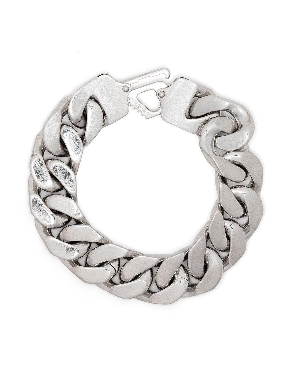 Off-White c/o Virgil Abloh Curb Chain Bracelet in Silver for Men Lyst