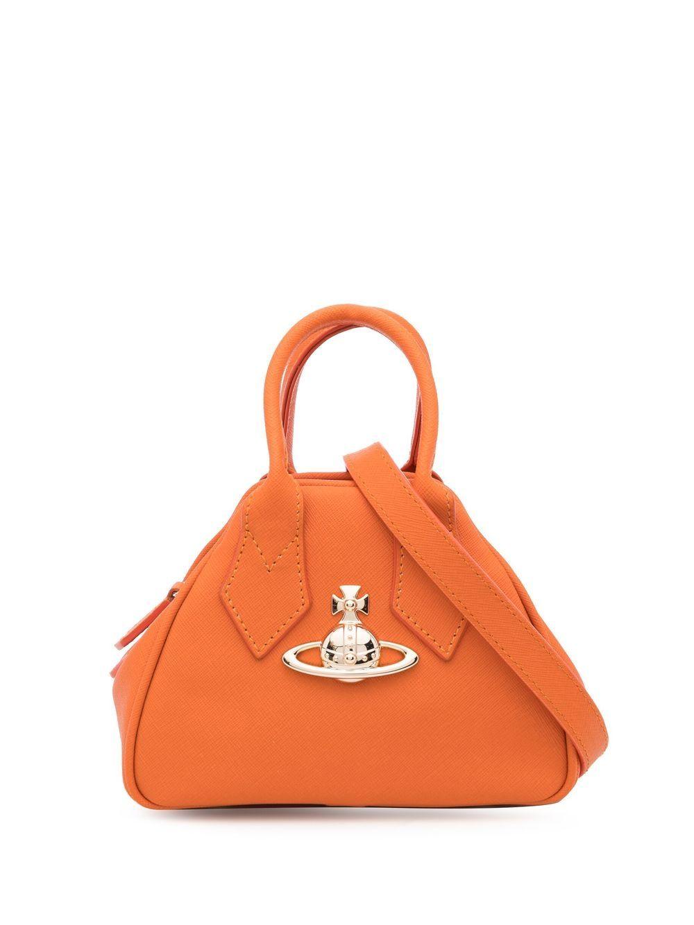 Vivienne Westwood Logo-plaque Leather Mini Bag in Orange | Lyst