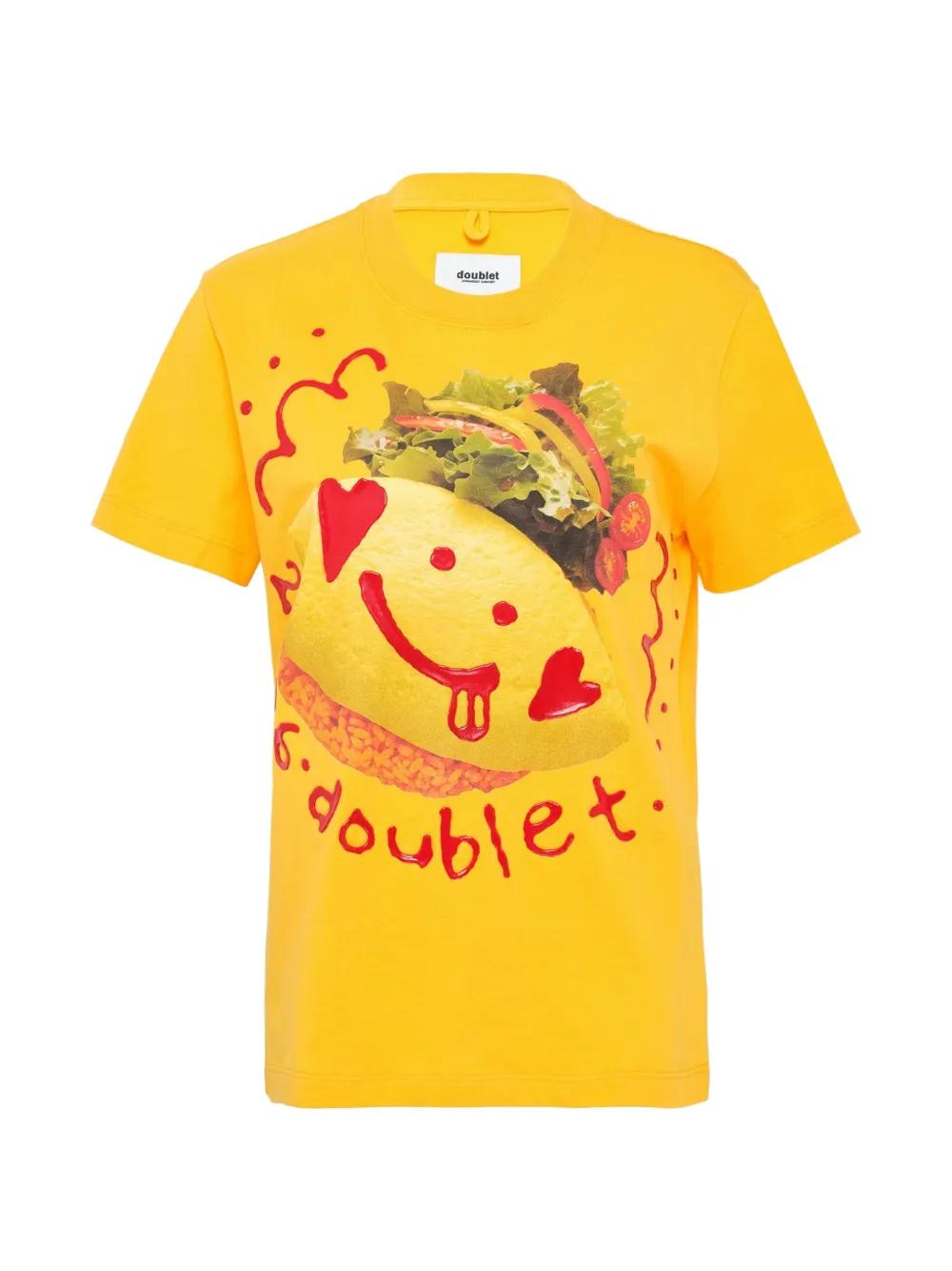 Doublet Ketchup Message Omurice T-Shirt in Yellow for Men | Lyst UK