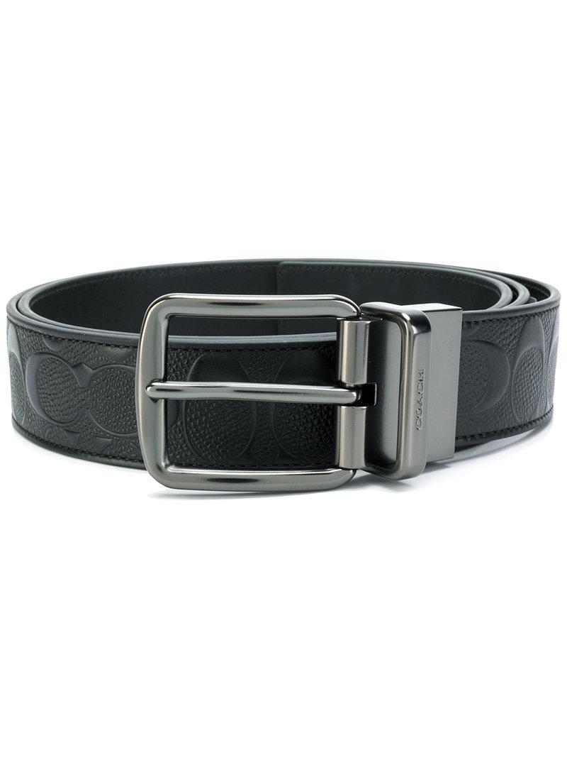 COACH Leather Classic Belt in Black for Men Lyst