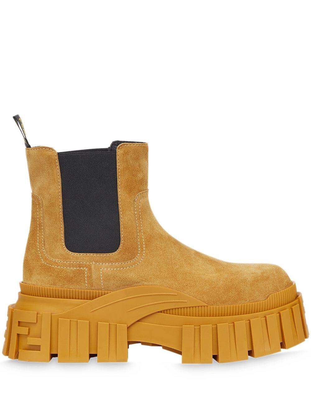 Fendi Chunky Chelsea Boots in Yellow for Men | Lyst