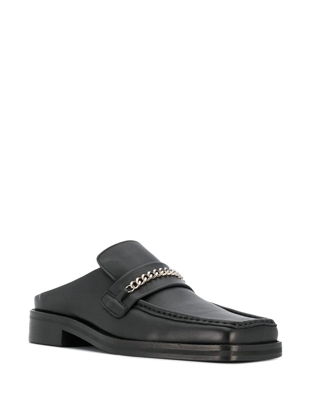Martine Rose Leather Heelless Loafers in Black for Men - Lyst