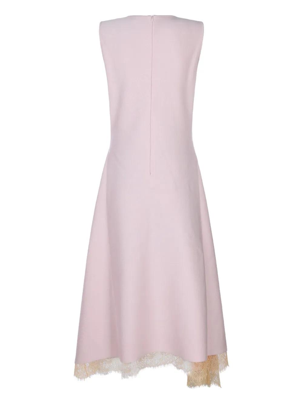 ワンピース MCQUEEN PINK VISCOSE MIDI DRESS Alexander McQueen Purple Ruffled Viscose Knit Dress ref